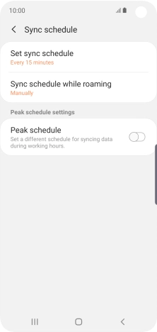 Press Set sync schedule.