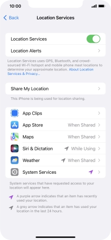 Press the required app.