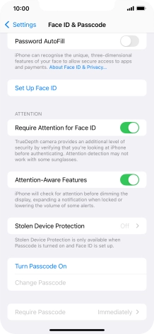 Press Set Up Face ID.