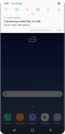 Press the connection icon.