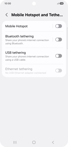 Press Mobile Hotspot.