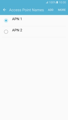 Press the field next to the data connection to activate it. Press the field next to the data connection to activate it.