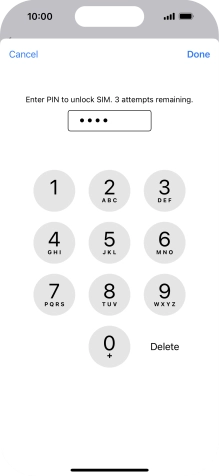 Key in your PIN and press Done.