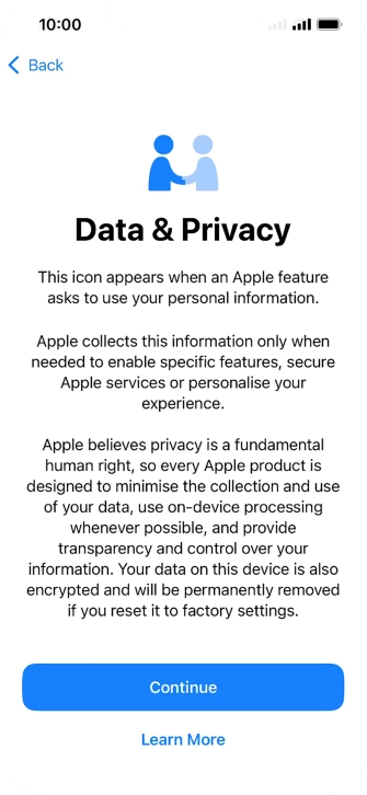 Press Continue. Press Continue.