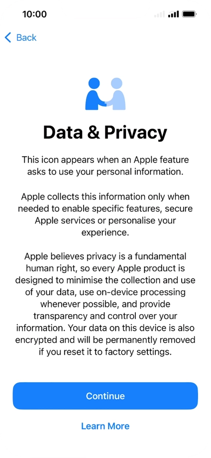 Press Continue. Press Continue.
