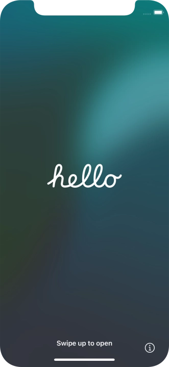 Slide your finger upwards starting from the bottom of the screen.