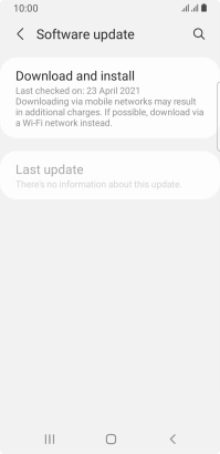 Press Download and install. If a new software version is available, it's displayed. Follow the instructions on the screen to update the phone software.