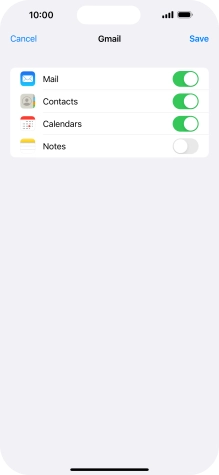 If this screen is displayed, you email account has been recognised and set up automatically. Follow the instructions on the screen to key in more information and finish setting up your phone.