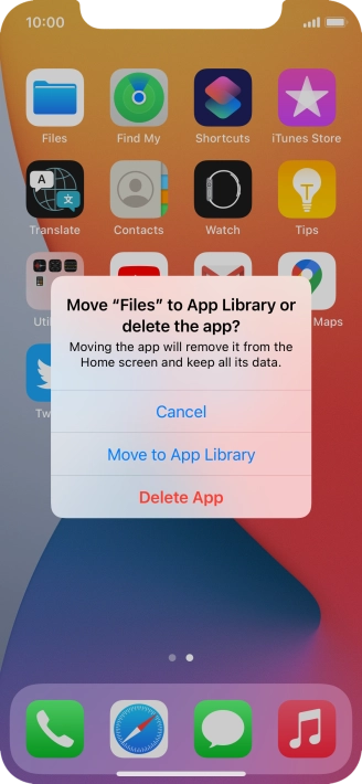 Press Delete App.