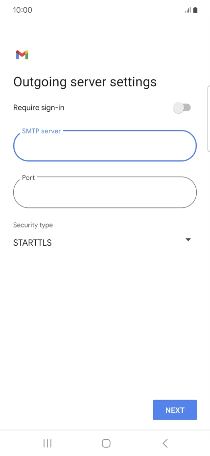 Press the field below 