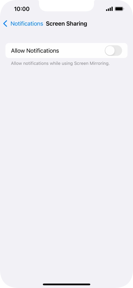 Press the indicator next to 