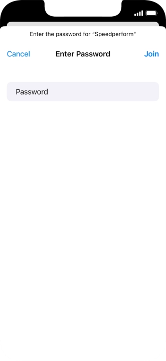 Key in the password for the Wi-Fi network and press Join. Key in the password for the Wi-Fi network and press Join.