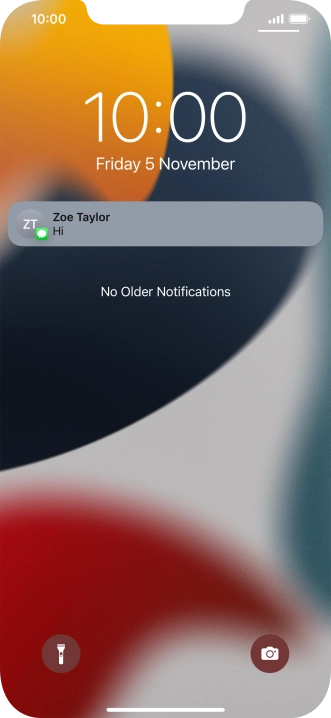 Press the required notification and follow the instructions on the screen to use the selected function.