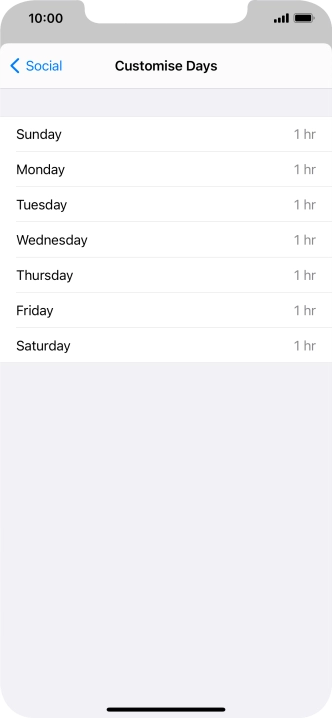 Press the required days.
