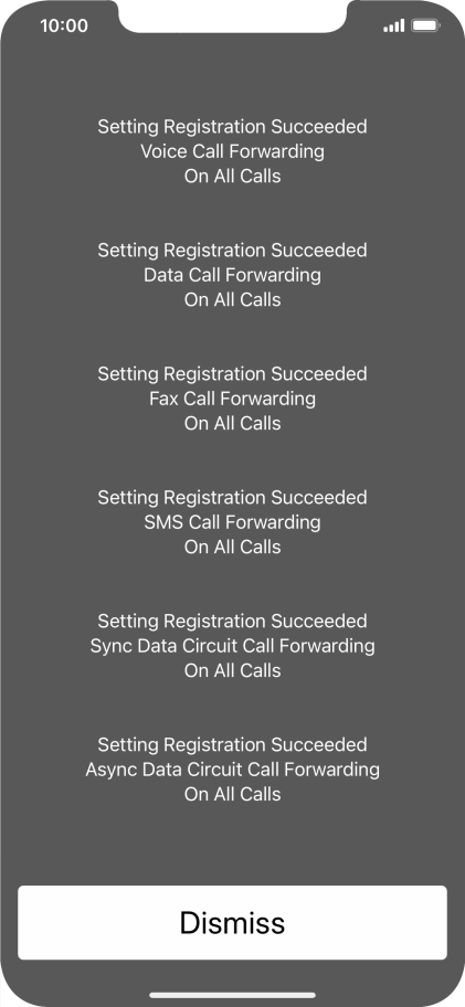 Press Dismiss. Press Dismiss.