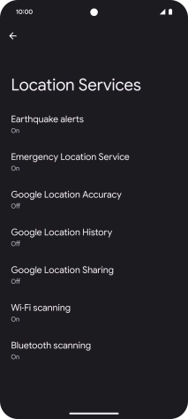 Press Google Location Accuracy.
