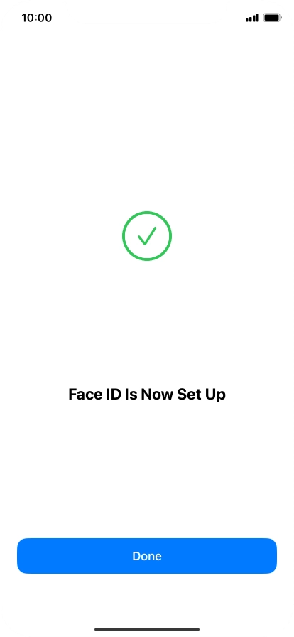Press Done. If you haven't previously selected a phone lock code, key in a code of your own choice twice.