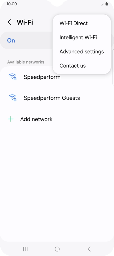 Press Intelligent Wi-Fi.