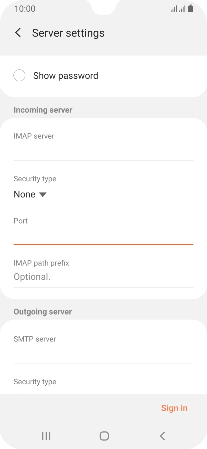 Press the field below 