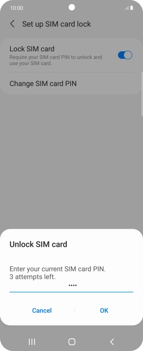 Key in your PIN and press OK.