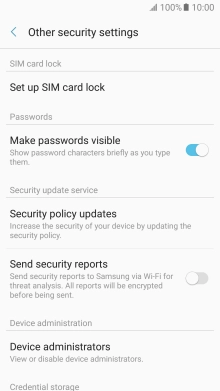 Press Set up SIM card lock.