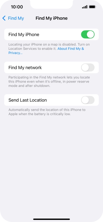 Press the indicator next to 