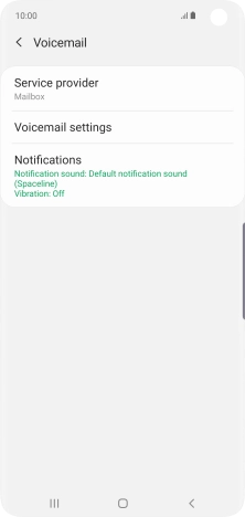 Press Voicemail settings.