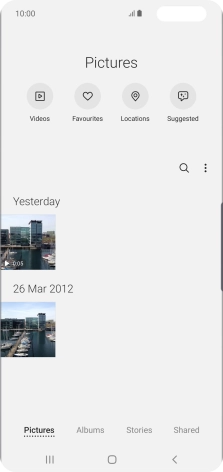 Press Albums and go to the required folder.
