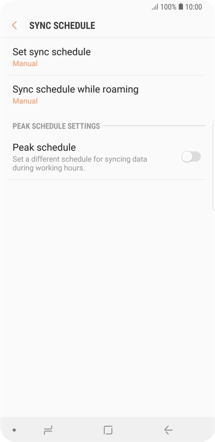 Press Set sync schedule.
