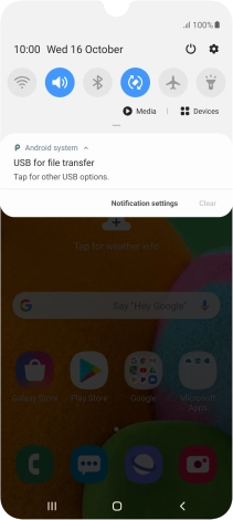 Press Tap for other USB options..