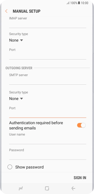 Press the indicator next to 