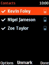 Press the Right selection key.