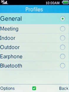 Press the Left selection key.
