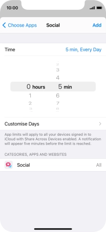 Press Customise Days.