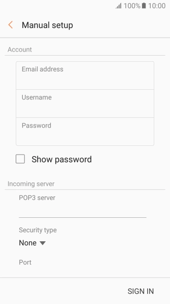 Press the field below 