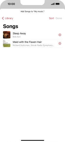 Go to the required category and press the required audio file.