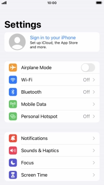 Press Sign in to your iPhone.