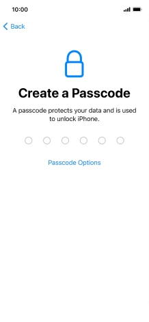 Press Passcode Options.