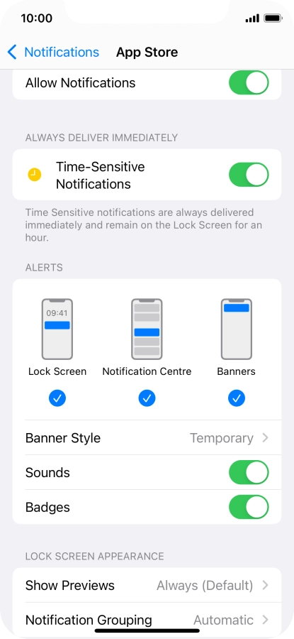 Press the indicator next to 