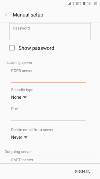 Press the drop down list below 
