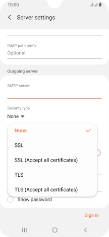 Press None to turn off the function.