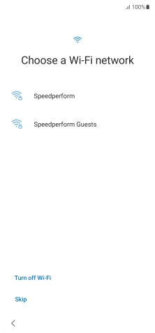 Press the required Wi-Fi network.