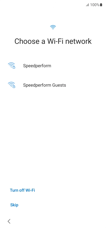 Press the required Wi-Fi network.