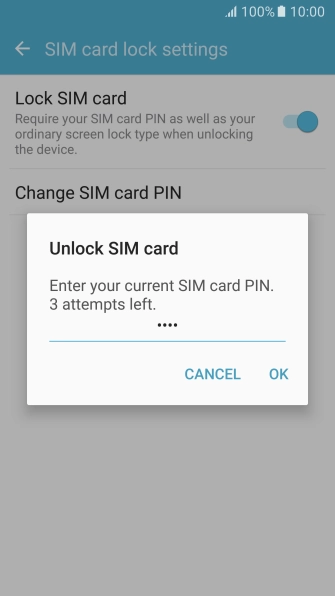 Key in your PIN and press OK.