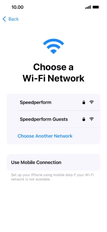 Press the required Wi-Fi network.