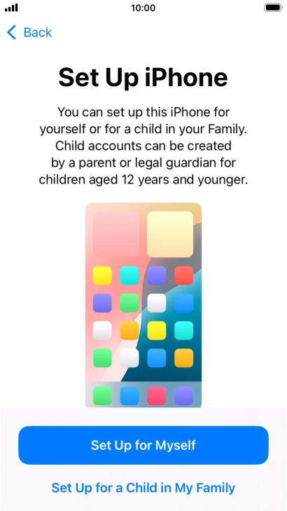 Press Set Up for Myself.