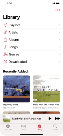 Slide your finger upwards starting from the bottom of the screen to return to the home screen.