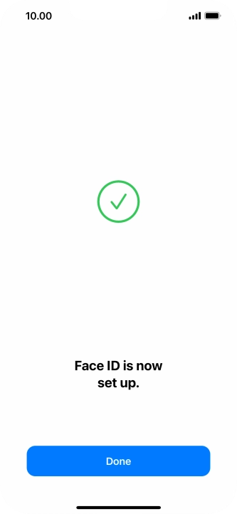 Press Done. If you haven't previously selected a phone lock code, key in a code of your own choice twice.