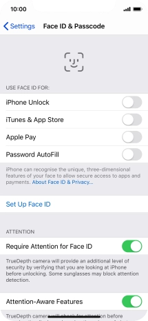 Press Set Up Face ID.