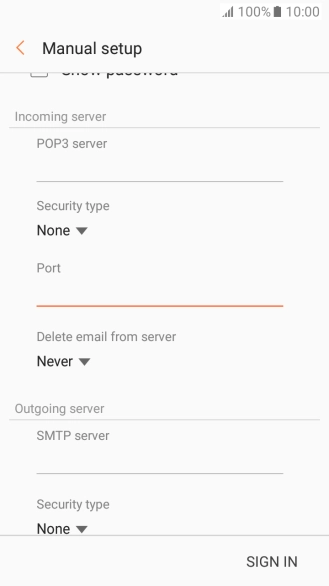 Press the drop down list below 